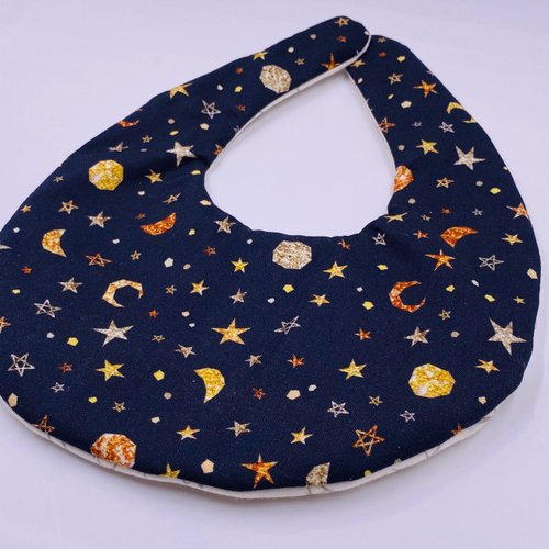 NIMO HEART MADE 黑夜中的星空圍兜 二重紗 口水巾 彌月禮