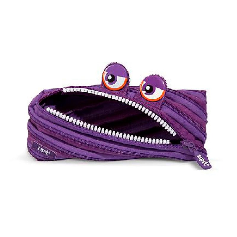 zipit Wildling野人怪獸筆袋/ 線條紫 - 筆盒/筆袋 - 聚酯纖維 紫色