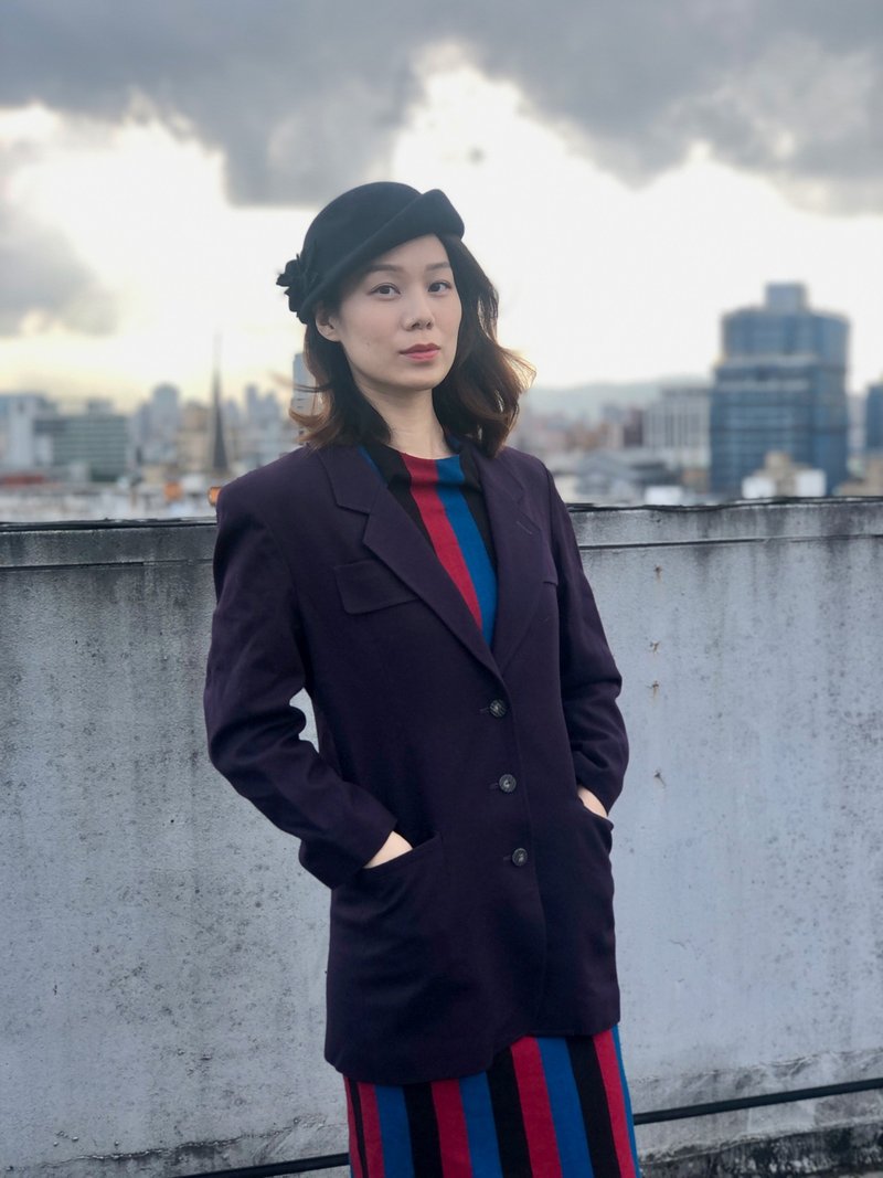 深紫色西裝外套 - 女西裝外套 - 其他材質 