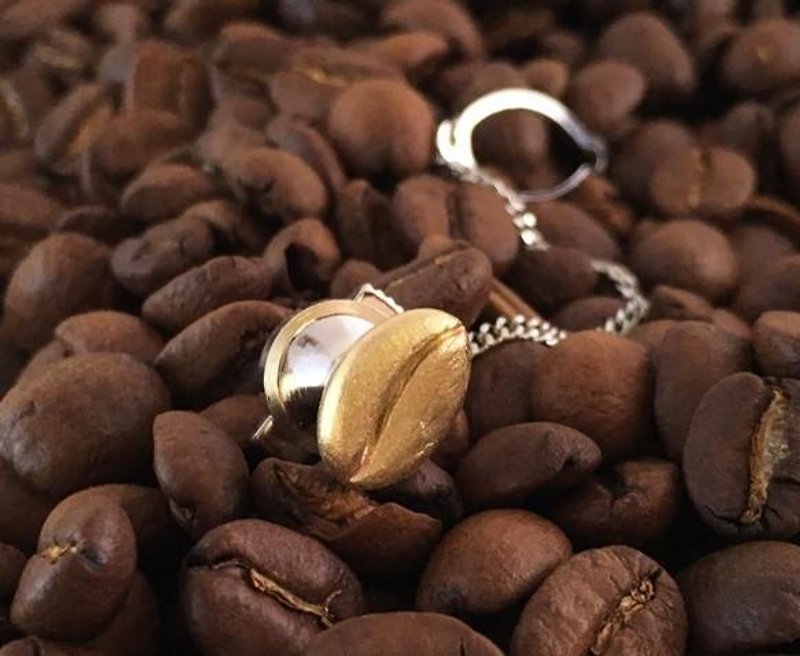 Coffee beans ◇ Brass tie tack - Other - Other Metals 