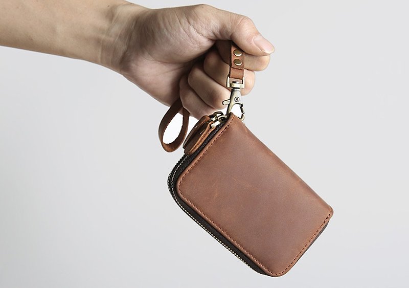 handmade multifunctional Wallet Key case - Clutch Bags - Genuine Leather 