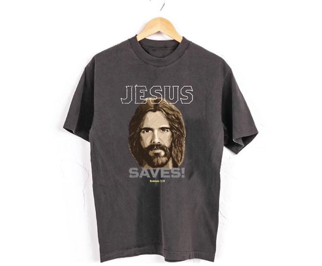 現貨【耶穌拯救】Jesus Saves 羅馬書1:16 短袖T-Shirt - 設計館祝福