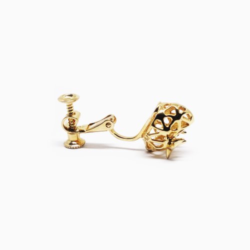 K18GPまめひよこイヤリングSV925【Pio by Parakee】gold chick earring