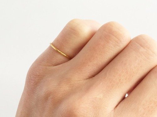 Made-to-order K24 Pure Gold Ring Pure gold ring 2 0.9 mm