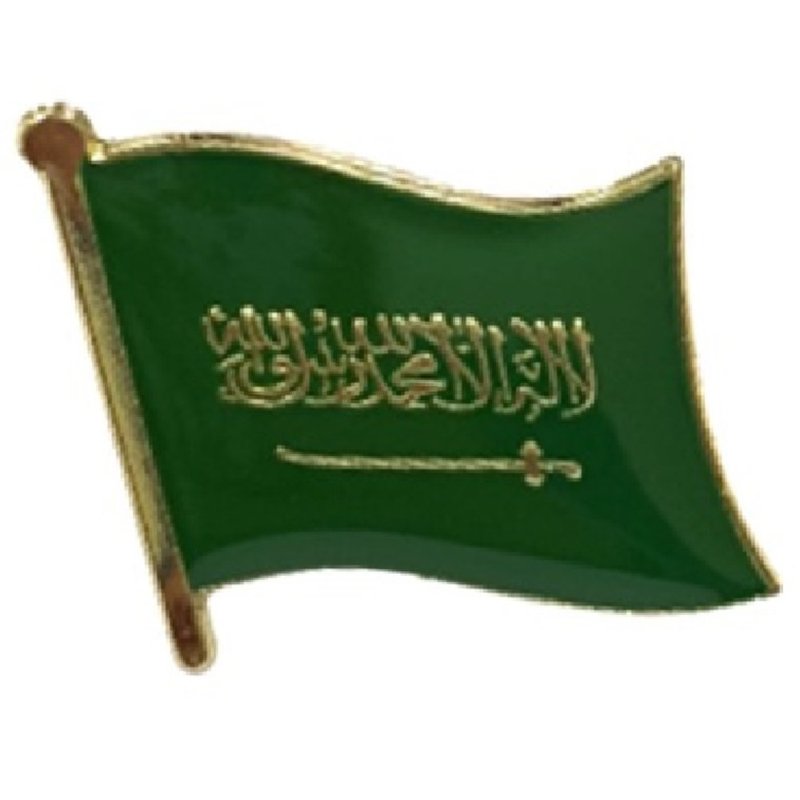 Saudi Arabia 沙烏地阿拉伯 金屬徽章 紀念胸針 配飾 國旗胸徽 國 - 胸針 - 其他材質 多色