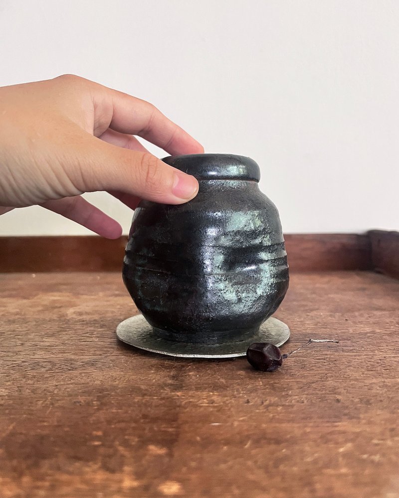 凹凸 茶席 茶倉 茶罐 零二 | 陶器皿 - 茶壺/茶杯/茶具 - 陶 黑色