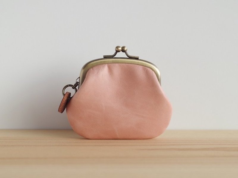 Leather purse antique pink - กระเป๋าใส่เหรียญ - หนังแท้ สึชมพู