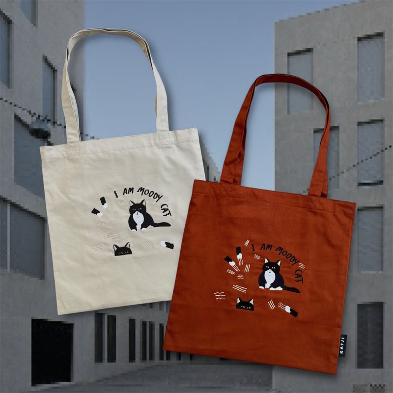 Tote Bag : Moody Cat - 其他 - 繡線 橘色