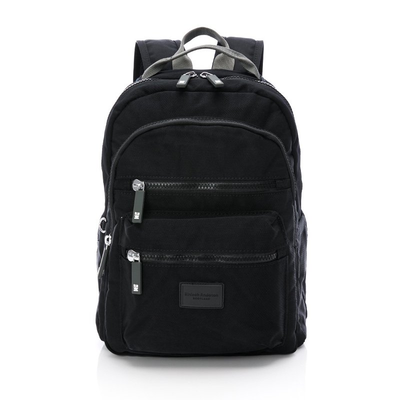 [Kim Anderson] Sweet Journey Zipper Backpack - Black - กระเป๋าเป้สะพายหลัง - ไนลอน สีดำ