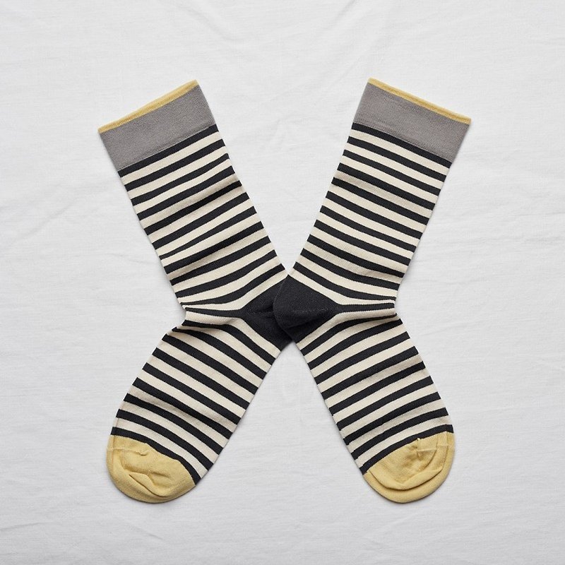 Bonne Maison法國襪-條紋斑馬 - 襪子 - 棉．麻 