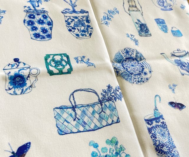 Blue and White Tea Towel 