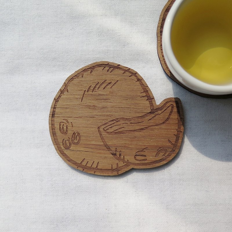 Wooden coaster coconut - Coasters - Wood Brown
