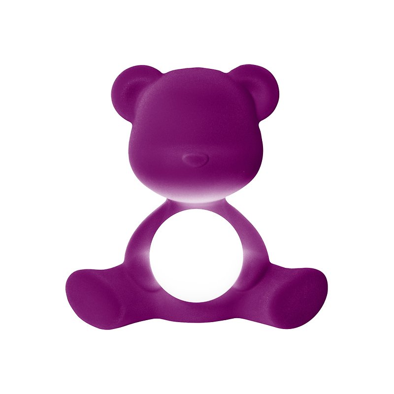 塑膠 燈具/燈飾 紫色 - 【qeeboo tw】qeeboo 義大利 泰迪熊男孩造型燈 限量絲絨款 燈具