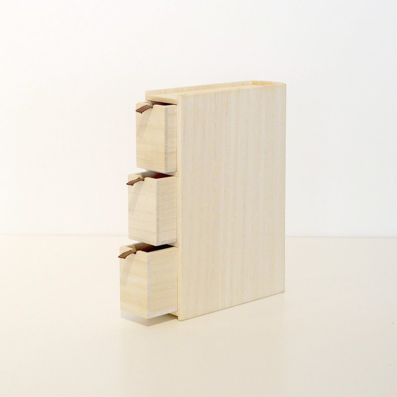 Paulownia Book-Shaped Storage 【BOOK BOX 3】 - กล่องเก็บของ - ไม้ สีนำ้ตาล