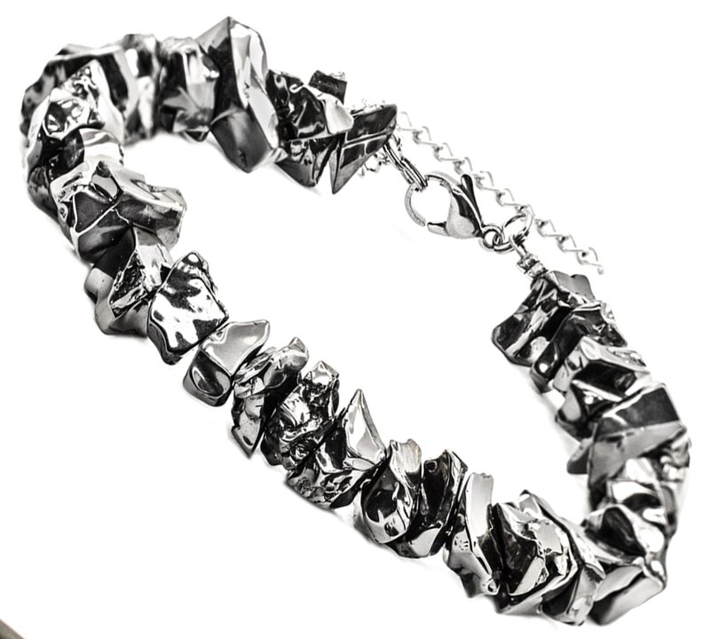 Elite Shungite Bracelet - 手鍊/手環 - 石頭 銀色