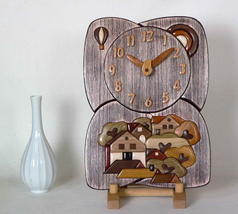 House of the clock forest - Clocks - Wood Gray