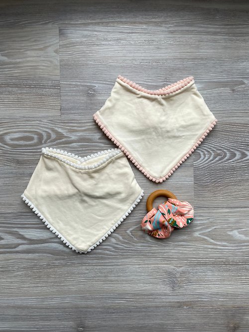 Bonbies Bonbies嬰兒有機棉口水巾及木圈蝴蝶結限量套裝 適合0-6個月嬰