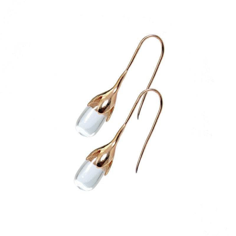 Silver earrings, Quartz earrings,drop earrings - 耳環/耳夾/耳骨夾 - 純銀 
