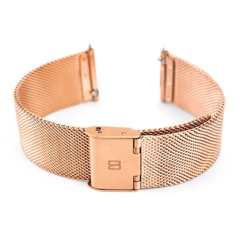 Stainless Steel Mesh Watch Band - 20 mm. (Silver, Rose gold) - 女錶 - 其他金屬 銀色