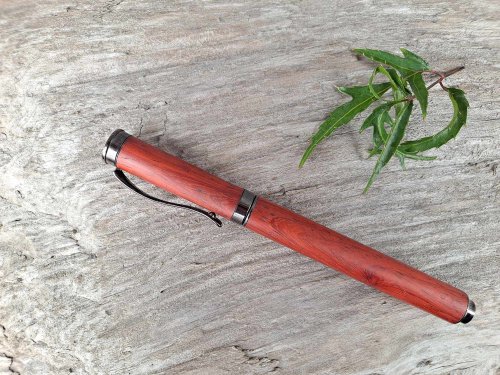 雄讚工坊 紅酸枝 原木 手工筆 鋼筆