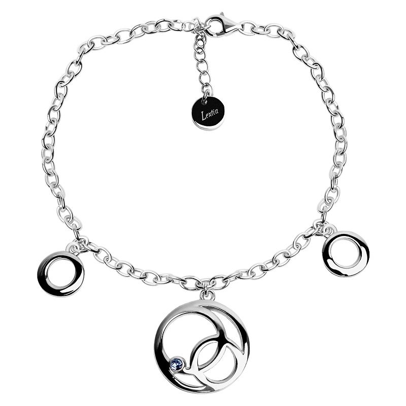 Circle of Light Bracelet 925 Silver Swarovski Crystals WM4B - Bracelets - Other Metals 