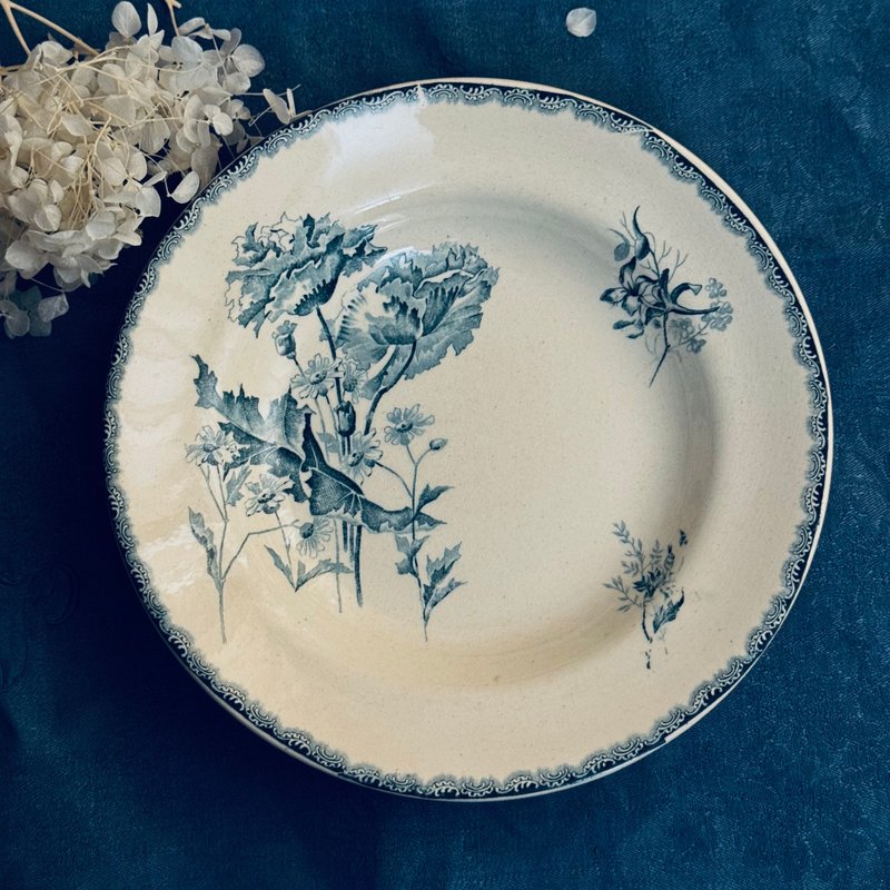 * 50884-迷人法國古董HB & Cie.深盤PROVENÇAL系列 - 盤子/餐盤/盤架 - 瓷 