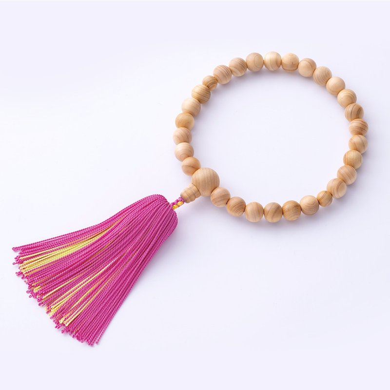 HIGHLIGHT　LOVE /蜜桃粉×檸檬黃 - 手鍊/手環 - 木頭 