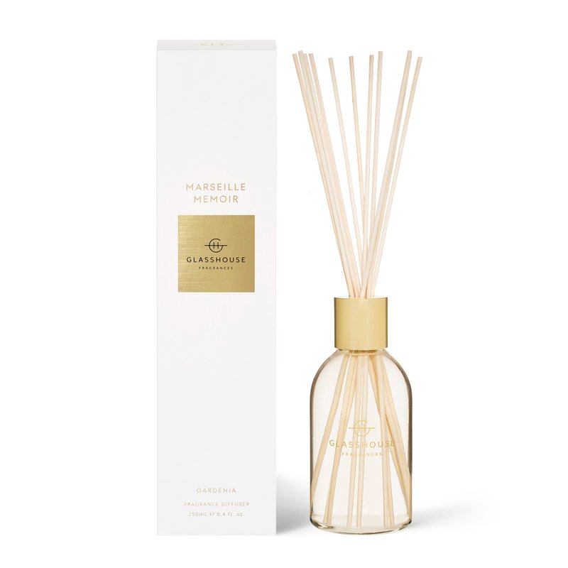 Australia GLASSHOUSE Marseille memory diffuser bottle 250ml - น้ำหอม - วัสดุอื่นๆ ขาว