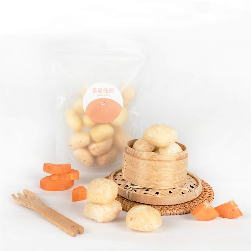 【森森星球】寶寶饅頭 - 芝麻口味  200g/包 - 麵包/吐司 - 新鮮食材 橘色
