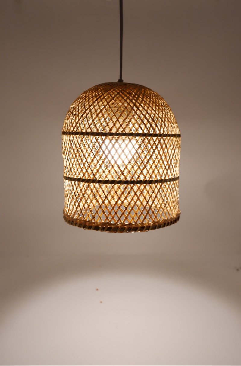 ไม้ไผ่ โคมไฟระย้า Bamboo Pendant Light, Wicker Light, Bamboo Light - โคมไฟ - ไม้ไผ่ 