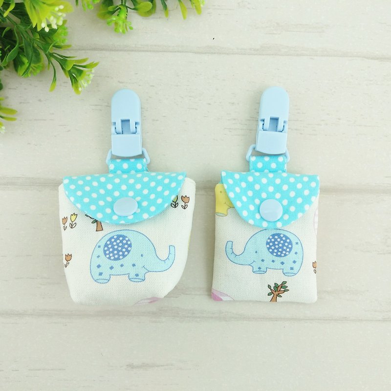 Water blue elephant. 2 pieces (Fun bag can be increased by 40 embroidered names) - Baby Gift Sets - Cotton & Hemp Blue