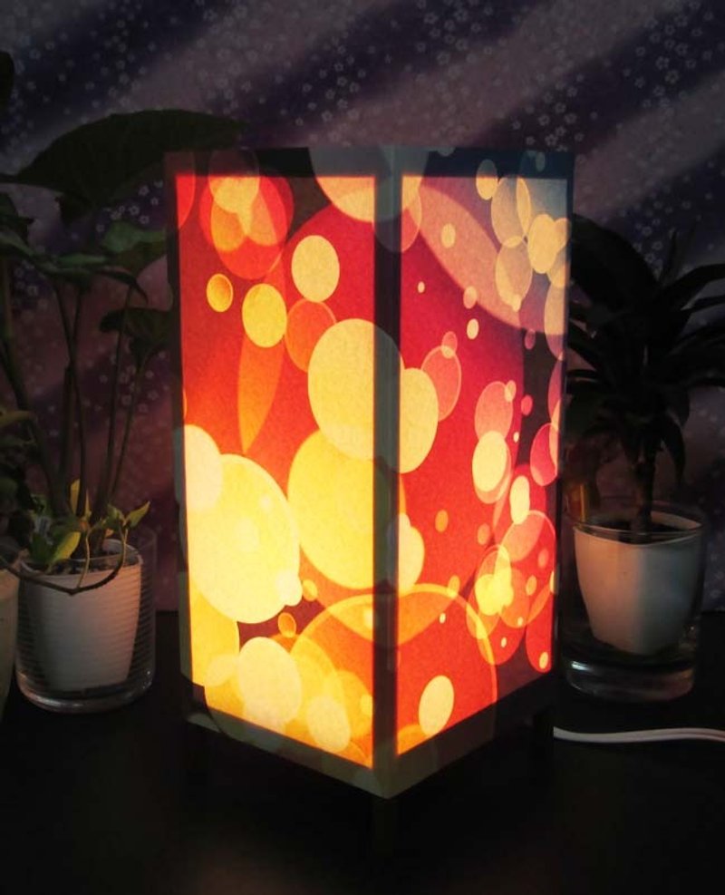 Maiko's Mai Fan «Dream Light» Serenity and Healing Revive! ★ Decorative Light Stand - โคมไฟ - กระดาษ สีส้ม