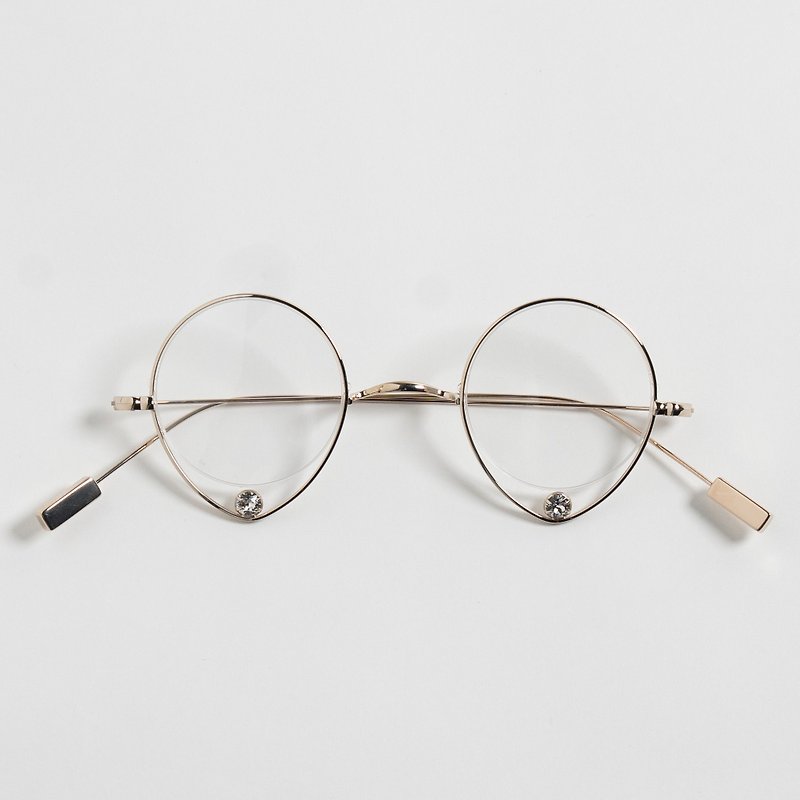 Cry City 手工製作的施華洛世奇水晶眼鏡 奢華的日本眼鏡 - 眼鏡/眼鏡框 - 其他金屬 金色