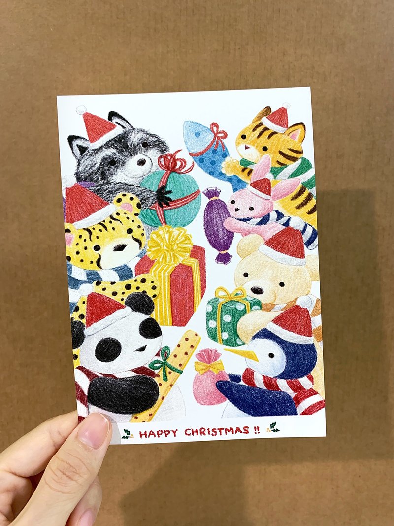 christmas gift party - christmas card - การ์ด/โปสการ์ด - กระดาษ 