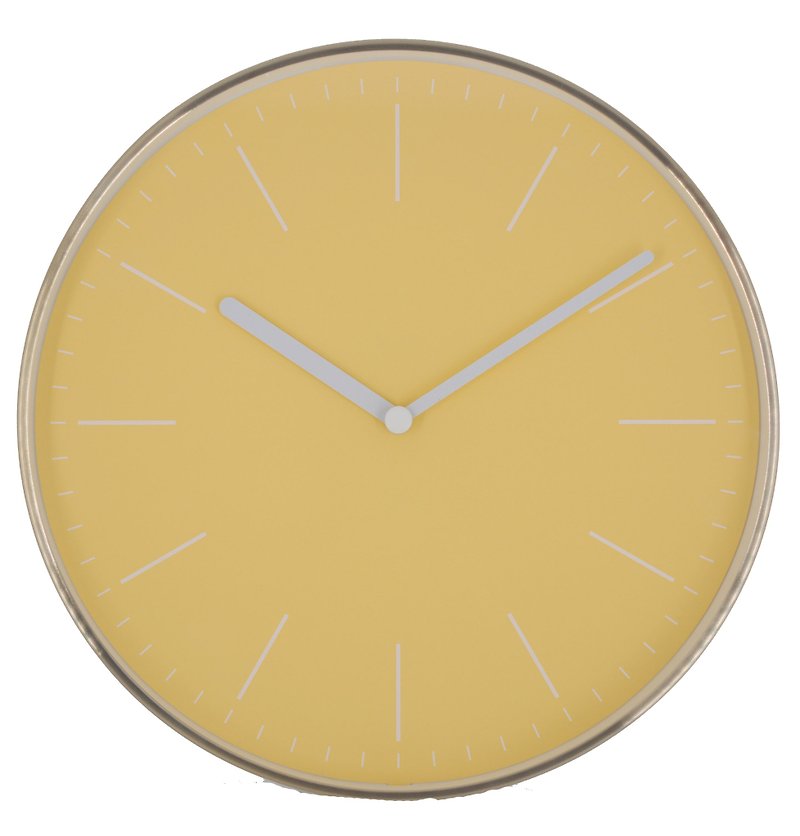 クラシック - ゴールデンイエロー底壁時計（金属） - 時計 - 金属 ゴールド