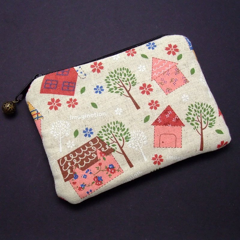 Zipper pouch / coin purse (padded) (ZS-75) - กระเป๋าใส่เหรียญ - ผ้าฝ้าย/ผ้าลินิน หลากหลายสี