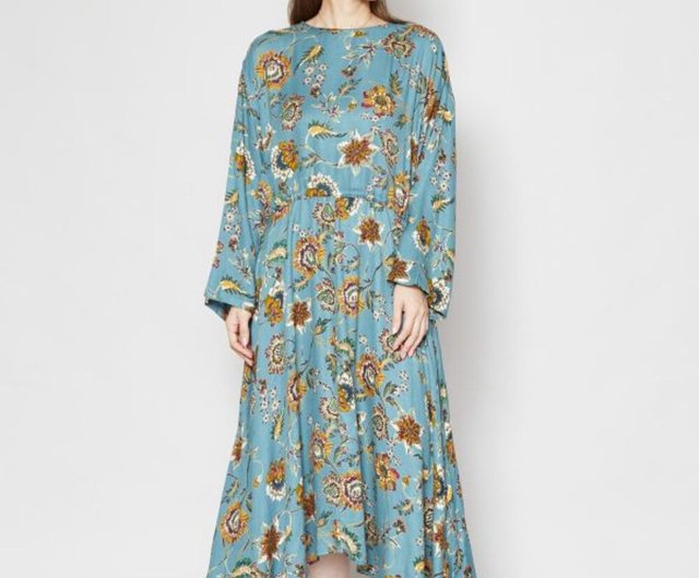 Hot Pre Order Beautiful Flower Totem Dress Three Colors Iac 1325 Bandage Fall Winter Shop Saibaba Ethnique One Piece Dresses Pinkoi
