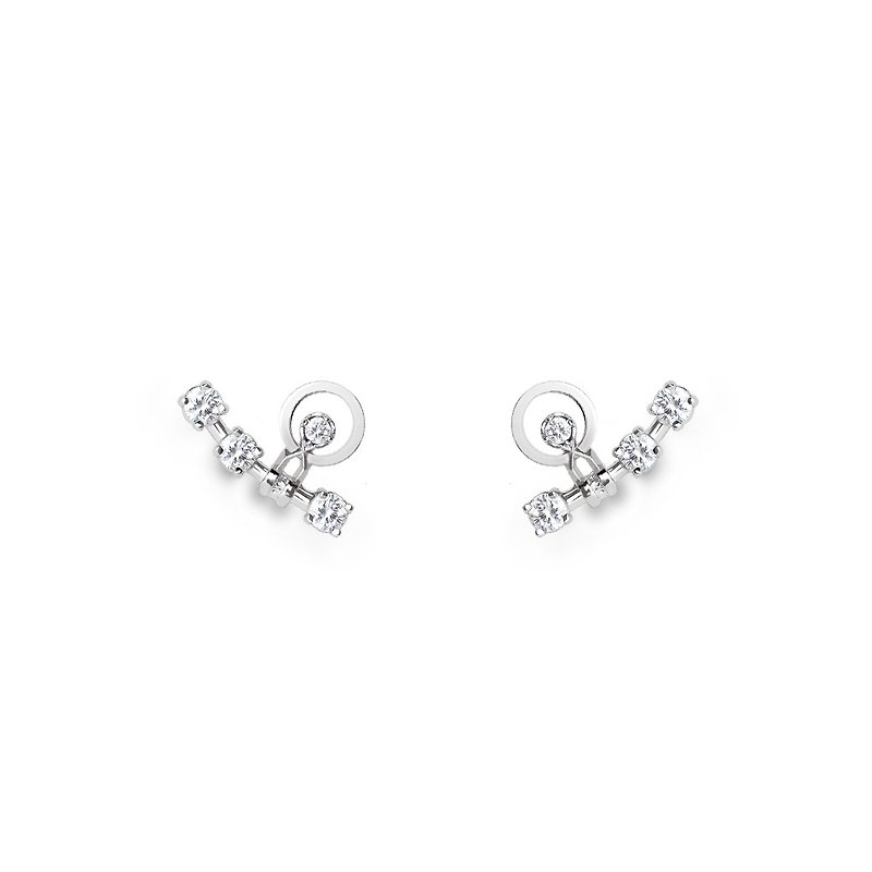 Dallar Jewelry - Juicy Sister Earrings - 耳環/耳夾 - 貴金屬 白色