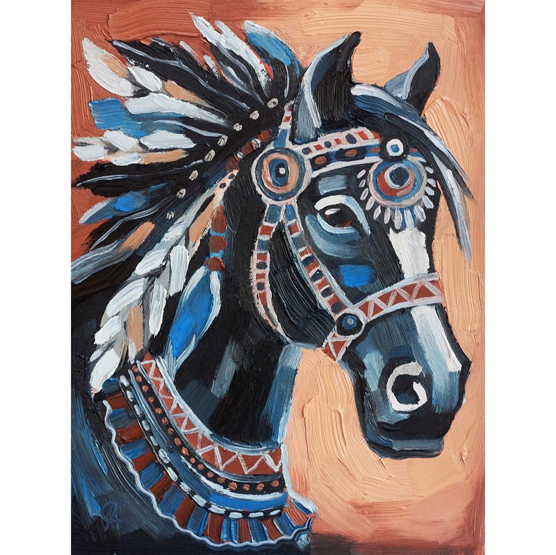 马画本土原创艺术动物艺术品民族墙艺术农场装饰 - 海報/掛畫/掛布 - 其他材質 黑色