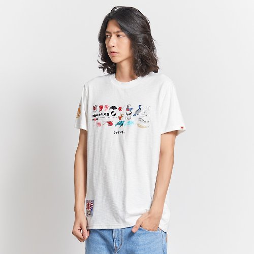 江戶勝 EDOKATSU 江戶勝 日系 大漁系列 綜合圖 短袖T恤-男款 (米白色) #上衣