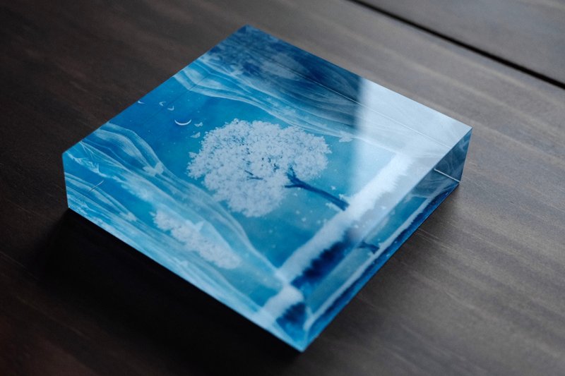 壓克力水晶畫 - 櫻花樹下的相遇 - 擺飾/家飾品 - 壓克力 