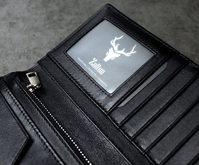 Handmade Dark Green Card Holder // Personalized Leather Slim 