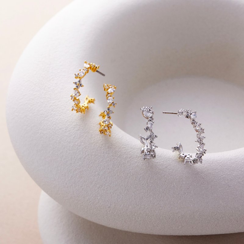 Earrings Cercle by daisy flake -LATUA STELLA- - 耳環/耳夾/耳骨夾 - 純銀 金色