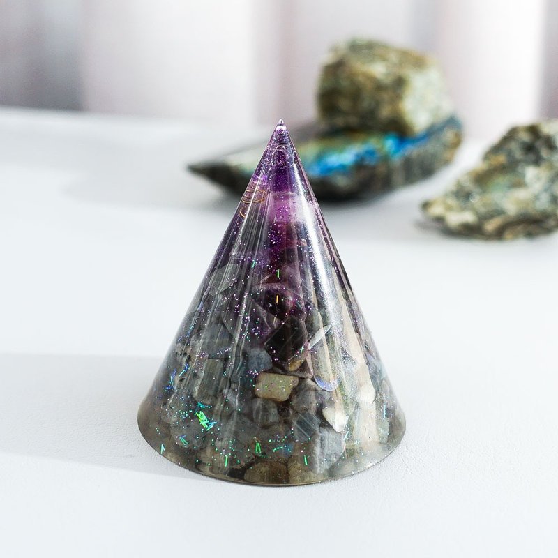 [Laborite, Amethyst] Orgonite 6 cm - ของวางตกแต่ง - คริสตัล สีม่วง