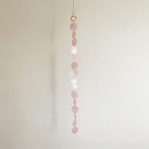 HO’ USE DIY-KIT|Helsinki Flower Shop-Pink-Circle-Curtain|Shell Wind Chime Mobile|#0-492