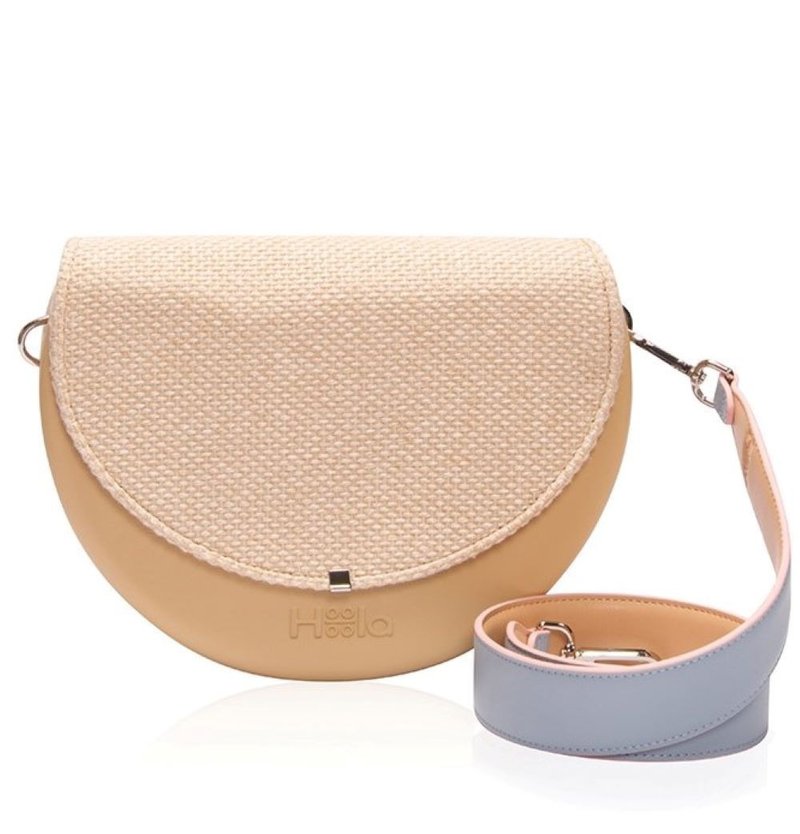 Chiara Shoulder Handbag Half Moon Shape Lightweight Waterproof Bag ChiaraHB0001 - กระเป๋าแมสเซนเจอร์ - วัสดุกันนำ้ สีกากี