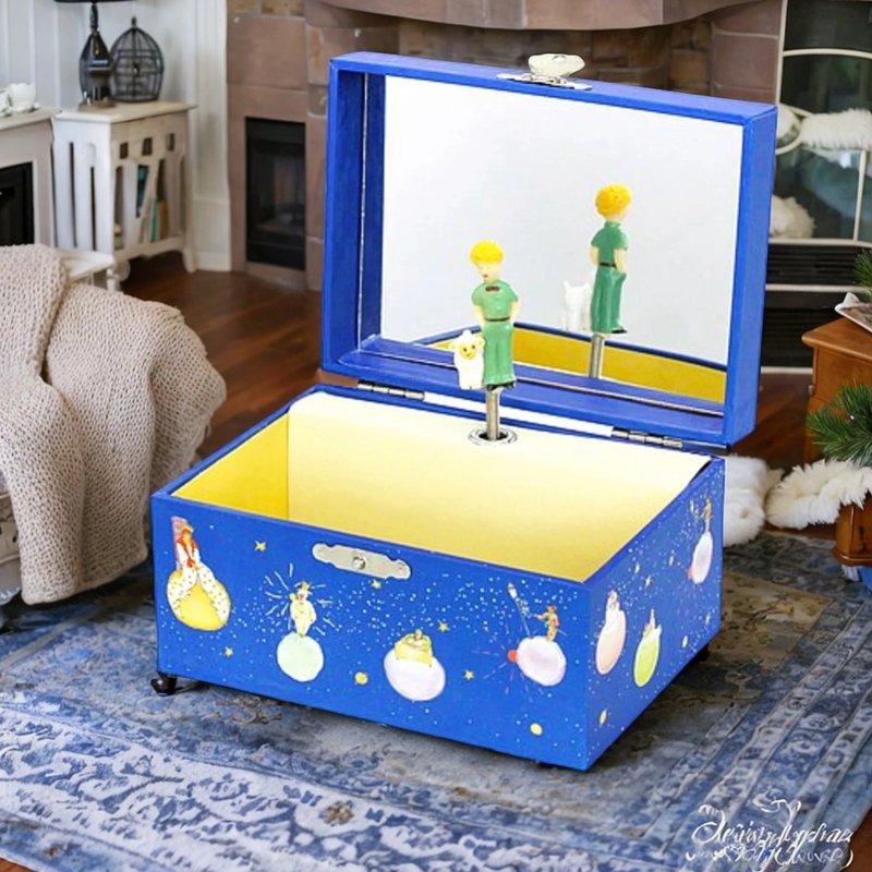 Little Prince Music Box - Stars - Milky Way - Figurine Little Prince - Kids' Toys - Other Materials Blue