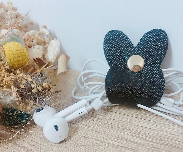 Rabbit earphone cable retractor leather storage sleeve USB cable reel (free  gift box packaging) Graduation ceremony - Shop farfalla Cable Organizers -  Pinkoi