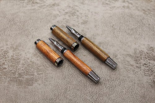 毛毛創森坊 原木手工筆 木製筆 木質筆 鋼珠筆 (金圈款)