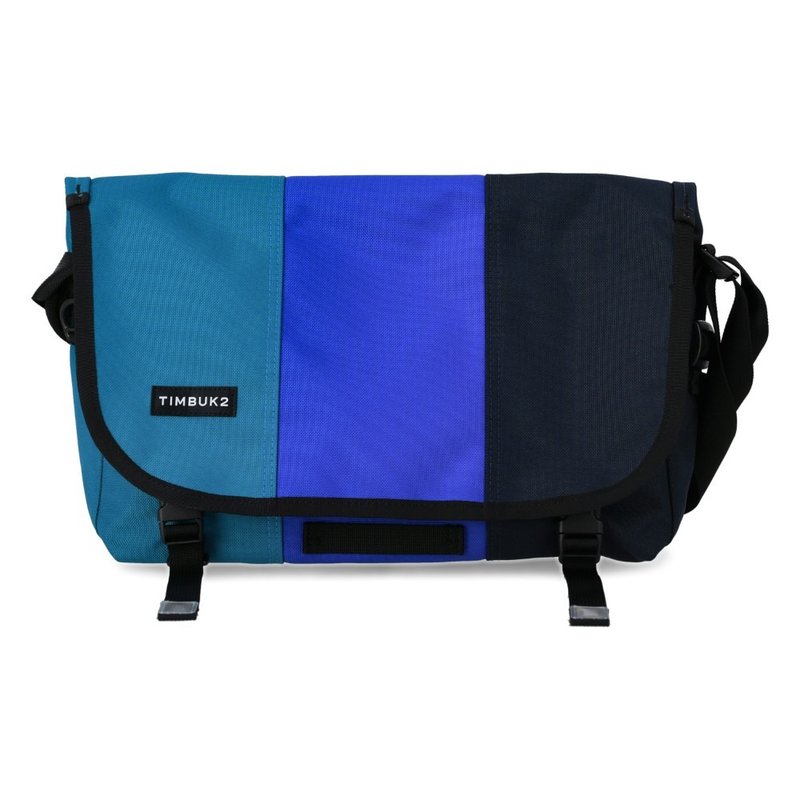 TIMBUK2 CLASSIC MESSENGER ECO Classic Messenger Bag S/Big Wave/Green and Blue Color Matching - Messenger Bags & Sling Bags - Polyester Blue